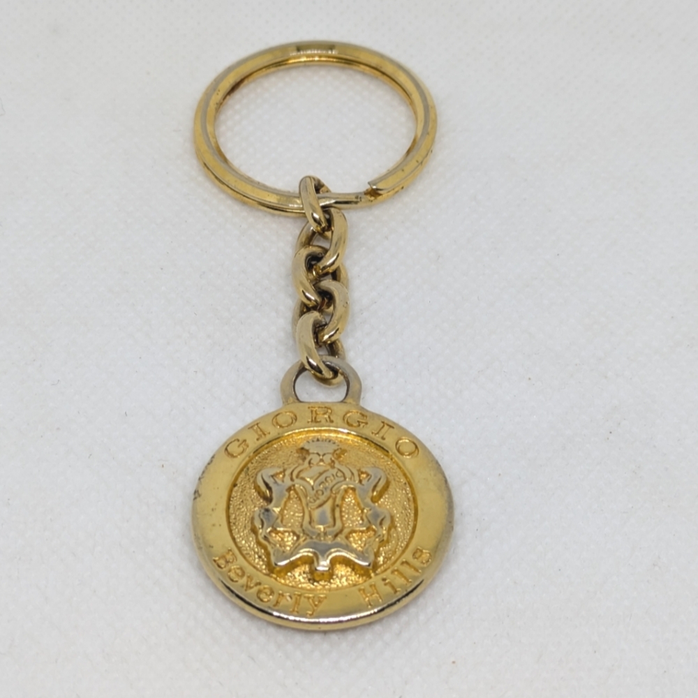 Giorgio Beverly Hills Gold Tone Keychain Vintage as Is - Picture 2 of 7